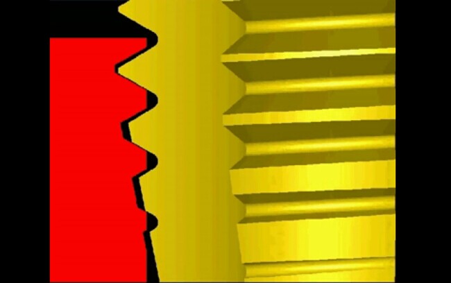 切削丝锥加工材料变形展示