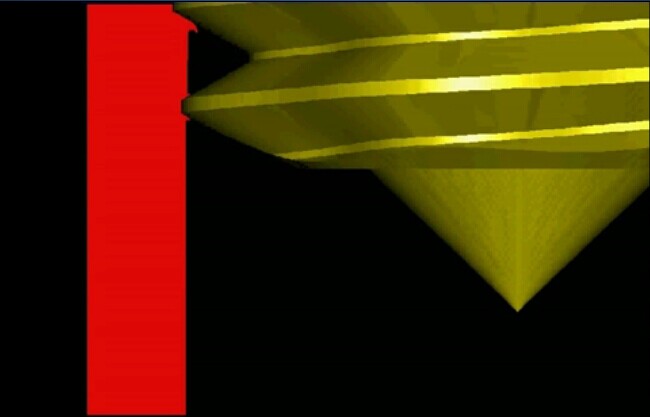 挤压丝锥加工材料变形展示